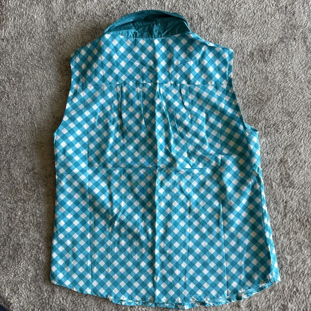 Kate Spade Gingham Fey Top Firoza Spring Sz 6‎